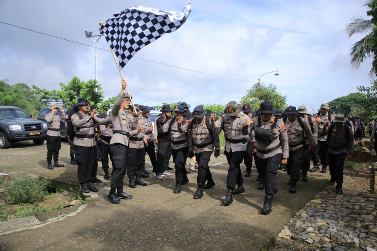 Personel Polres Madiun Napak Tilas ke Monumen Sakip–Sanali
