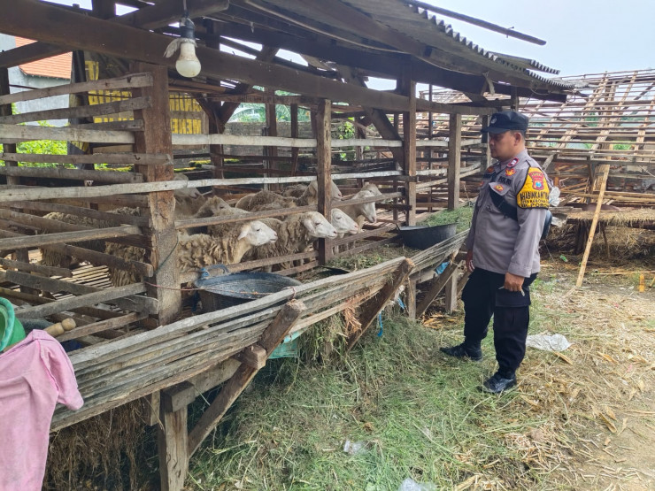 Polsek Porong Tinjau Lahan Ketahanan Pangan di Desa Kebonagung