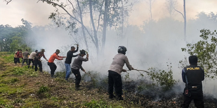 Sejak 27 Agustus, 200 Perwira dan Bhabin Bergerak Cegah Karhutla, dari Edukasi hingga Shalat Istisqa