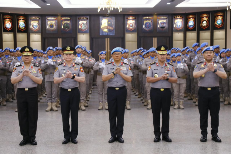 Wakapolri Pimpin Upacara Purna Tugas FPU 7 Minusca, 140 Personel Terima Penghargaan
